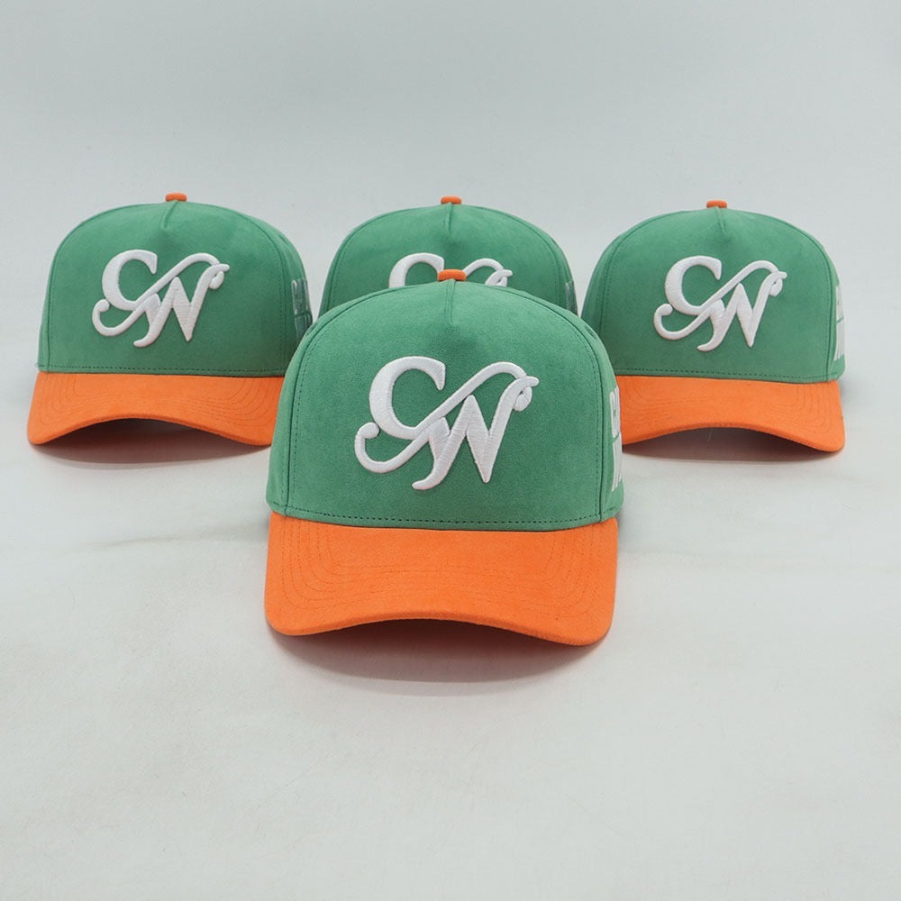 GREEN AND ORANGE "CAPONE WORLD" SNAPBACK A-FRAME