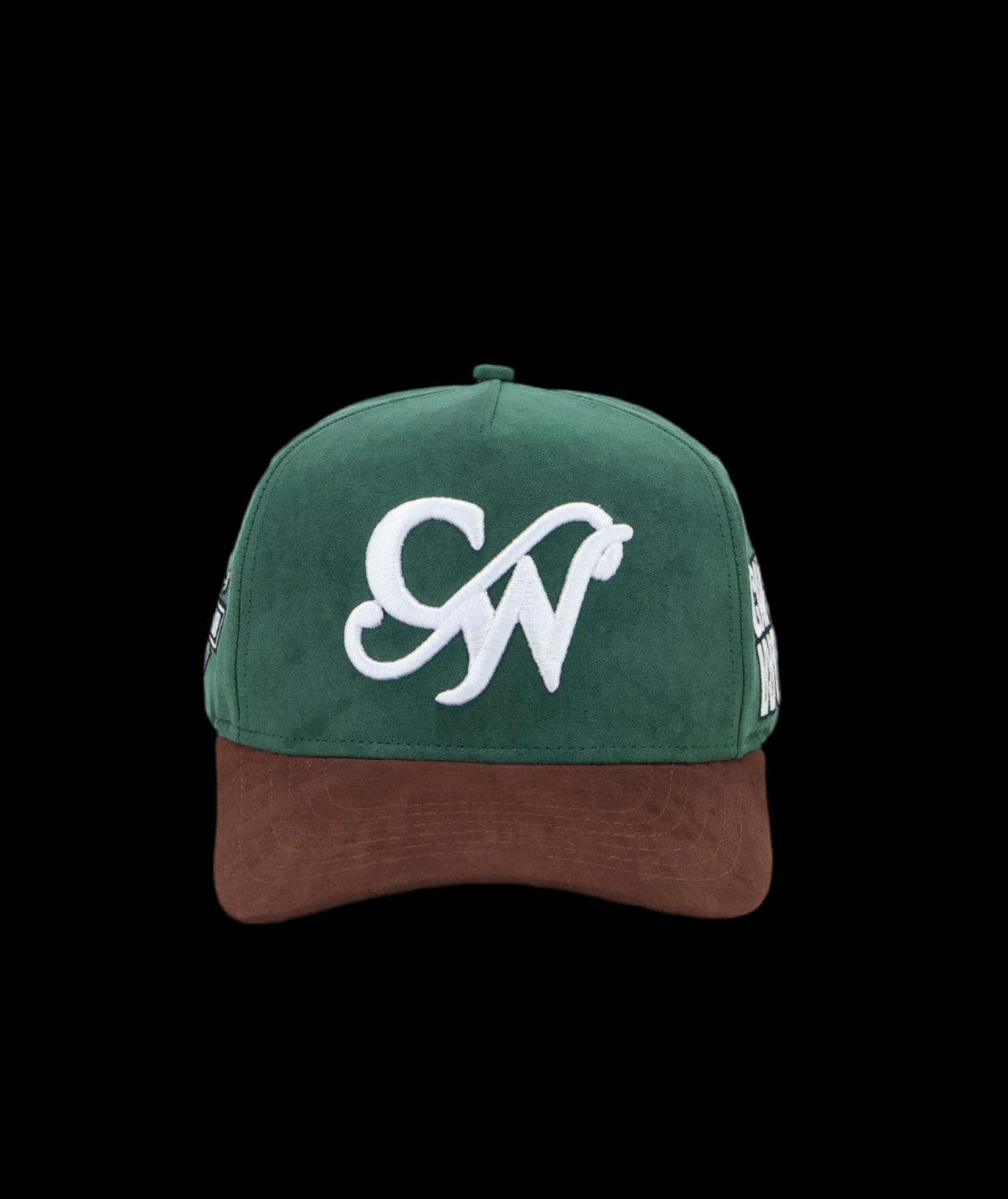 FOREST GREEN & BROWN "CAPONE WORLD" SNAPBACK A-FRAME