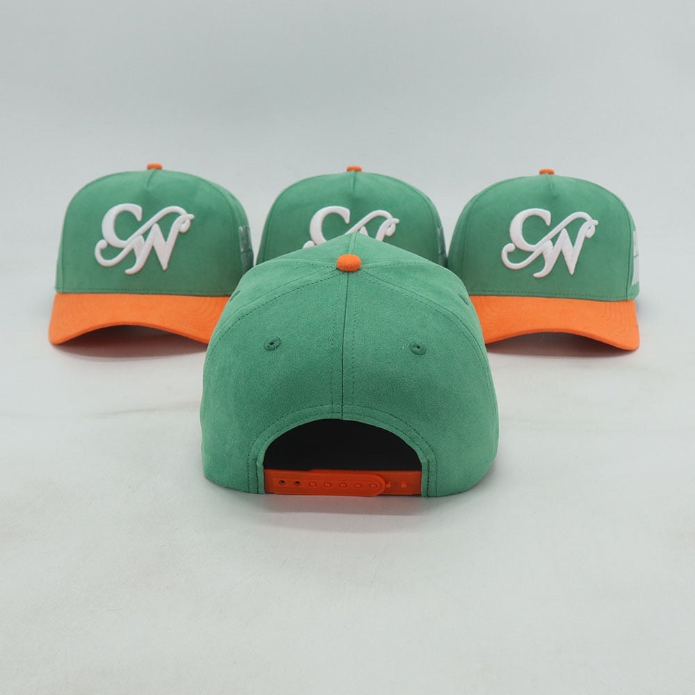 GREEN AND ORANGE "CAPONE WORLD" SNAPBACK A-FRAME