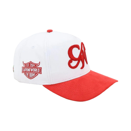 WHITE & RED SNAPBACK