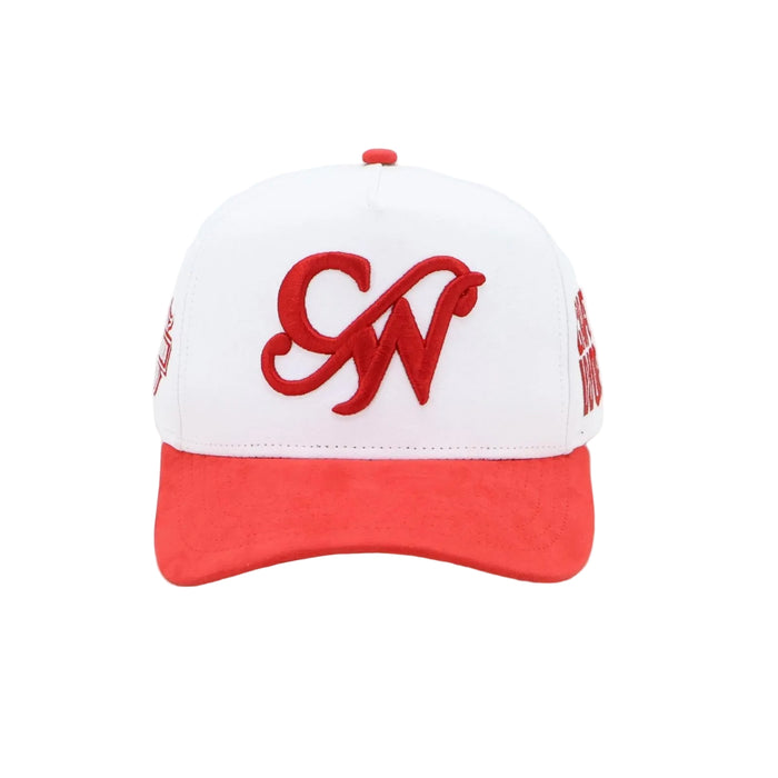 WHITE & RED SNAPBACK