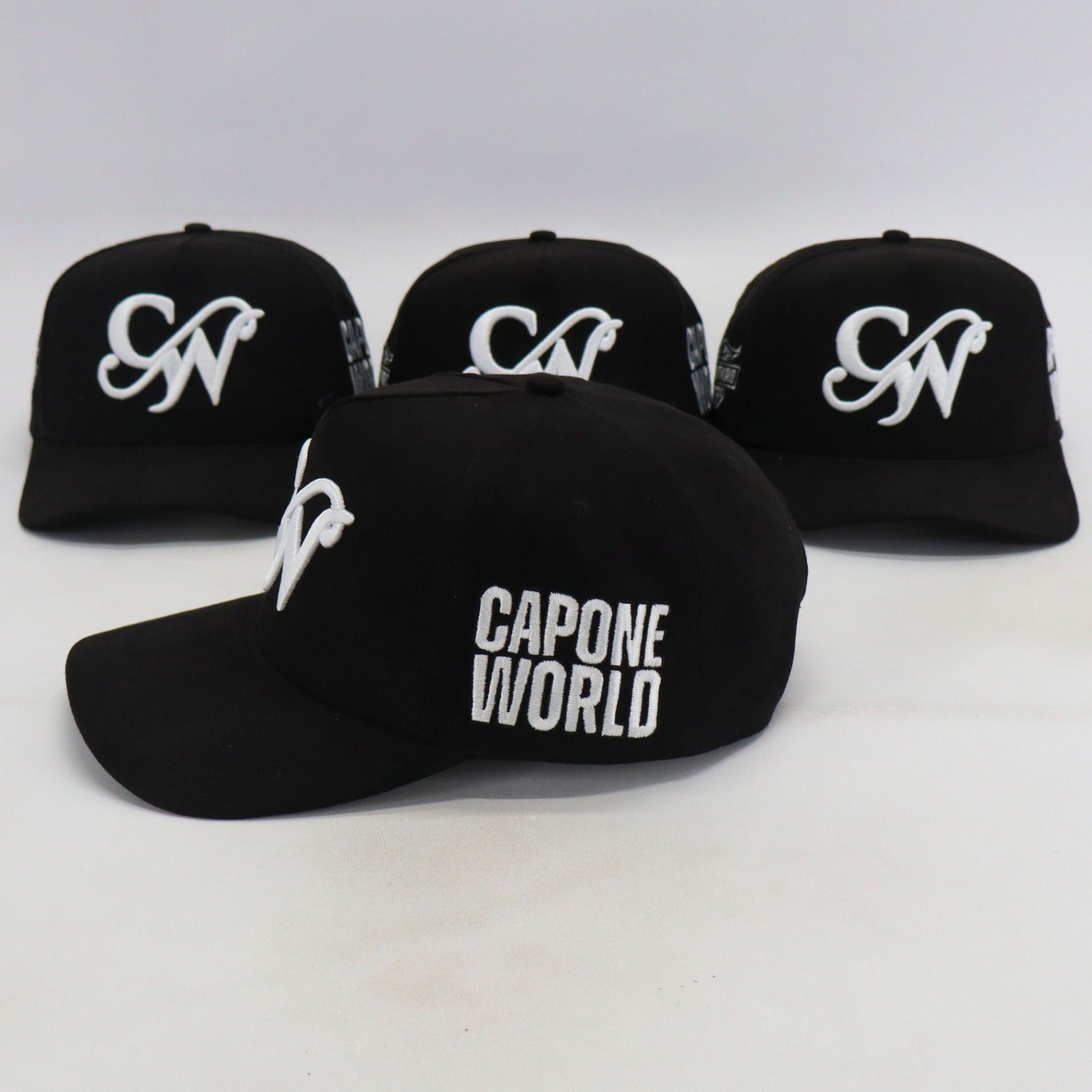 BLACK & WHITE “CAPONE WORLD” SNAPBACK A-FRAME – Capone World