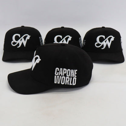 BLACK & WHITE “CAPONE WORLD” SNAPBACK A-FRAME